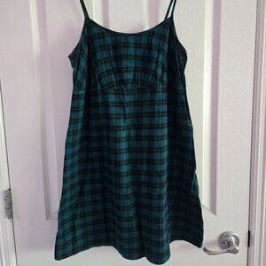 Size Medium Black and Blue Plaid dress